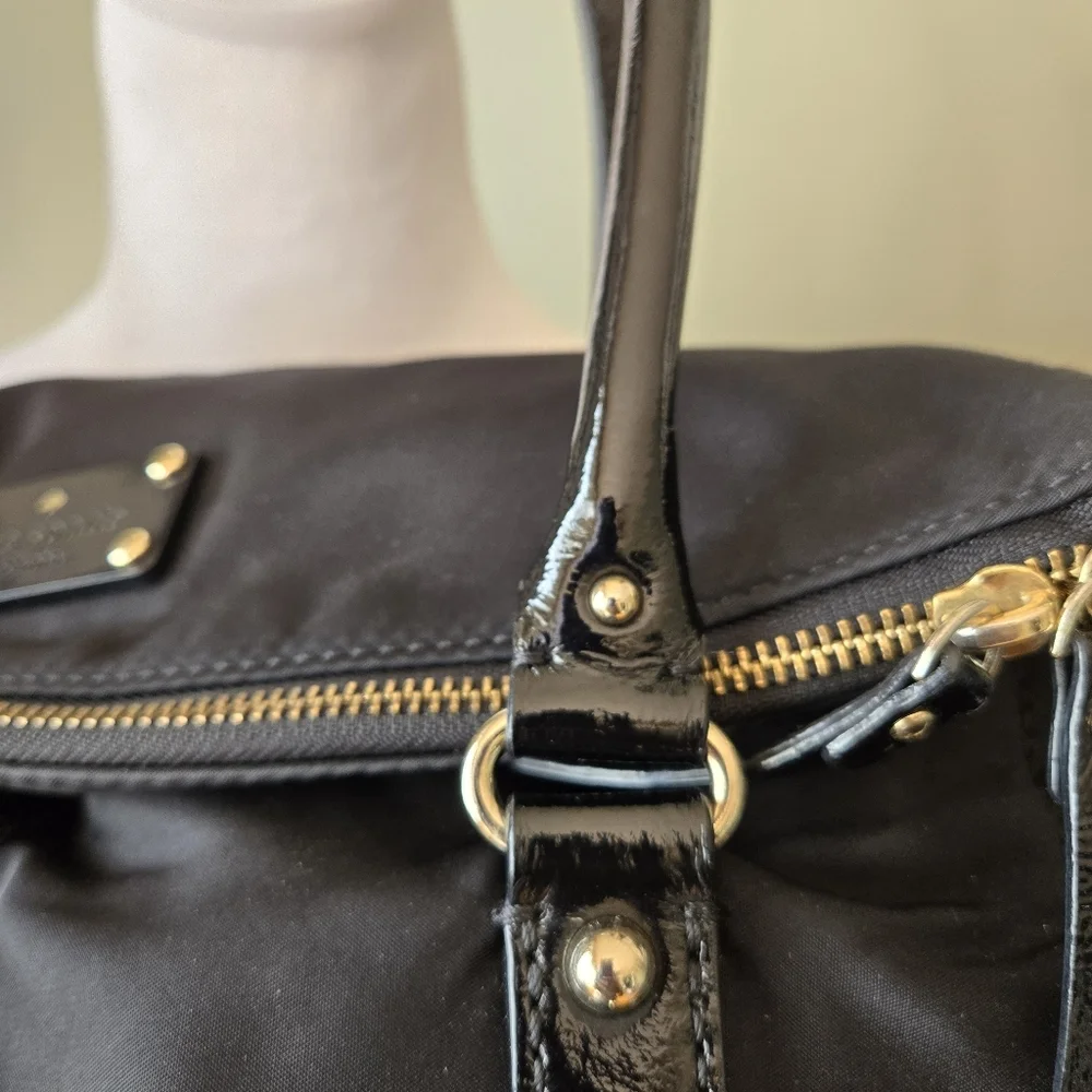 Kate Spade New York Nylon Shoulder Bag Black/Gold